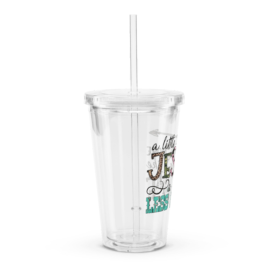 A Little More Like Jesus - Double Wall Clear Plastic Tumbler product image (3)