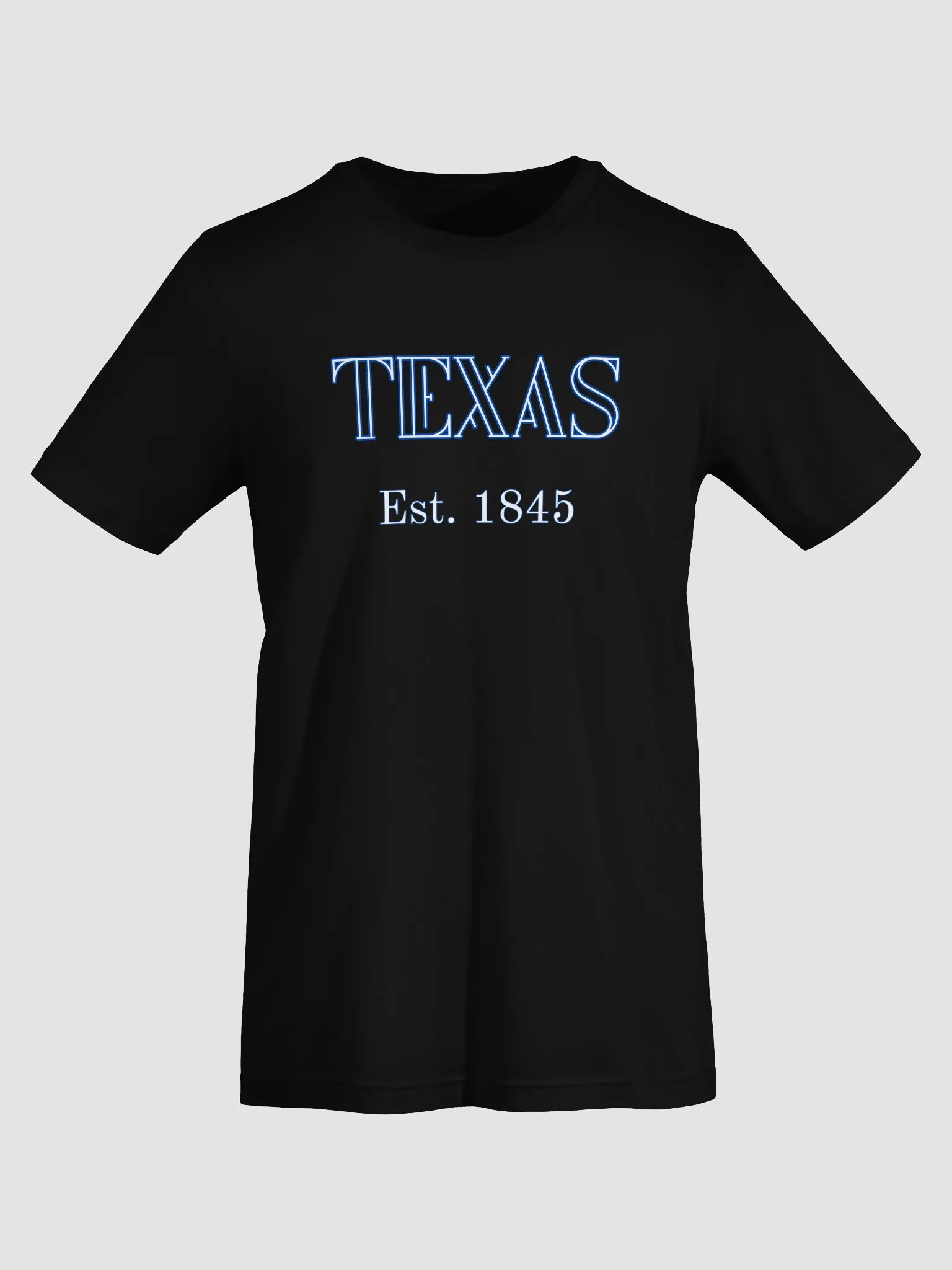 💙 TEXAS Est. 1845 Retro Tee with Blue Outline | Bella+Canvas Unisex Shirt | Kompot Font product image (54)