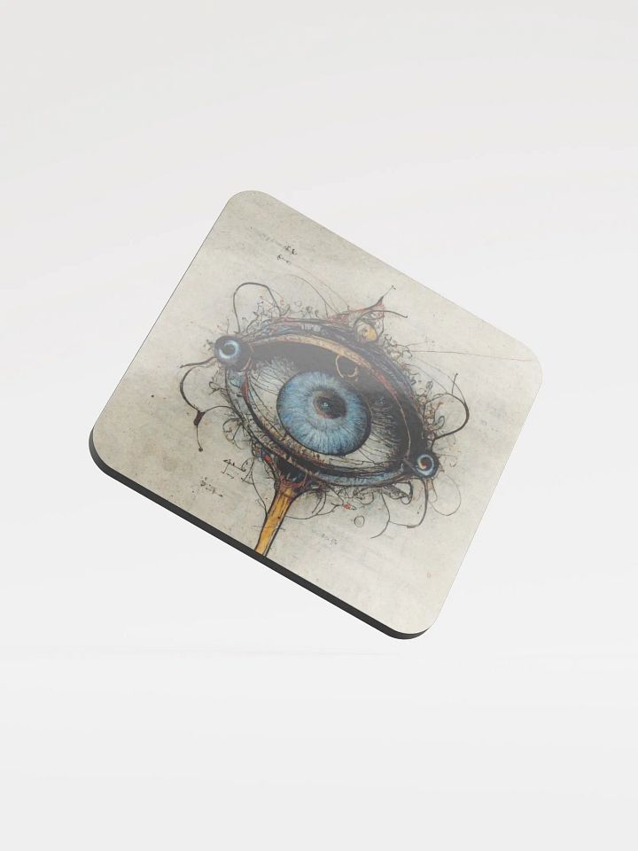 Cybernetic Vision Glossed Cork Coaster product image (1)