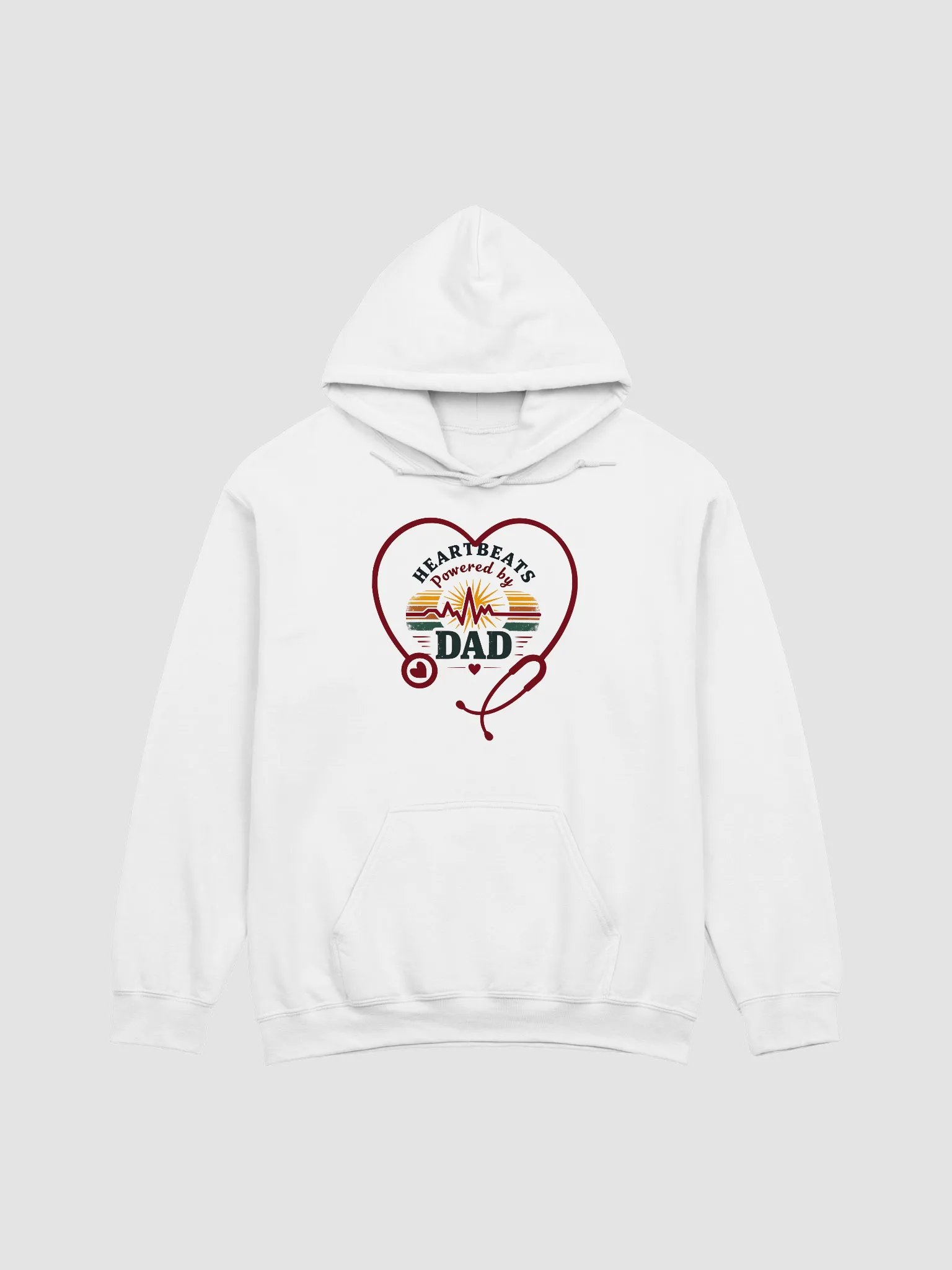 stethoscope heart, ekg Heartbeats Powered by DadHoodie product image (9)