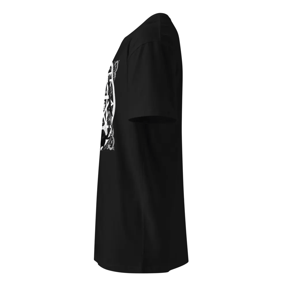 Mystical Goth Raven and Cat with Pentagram T-Shirt product image (3)