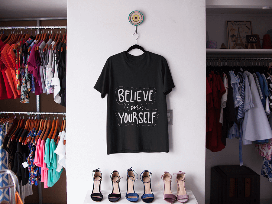 Believe in Yourself Black Unisex T-Shirt product image (2)