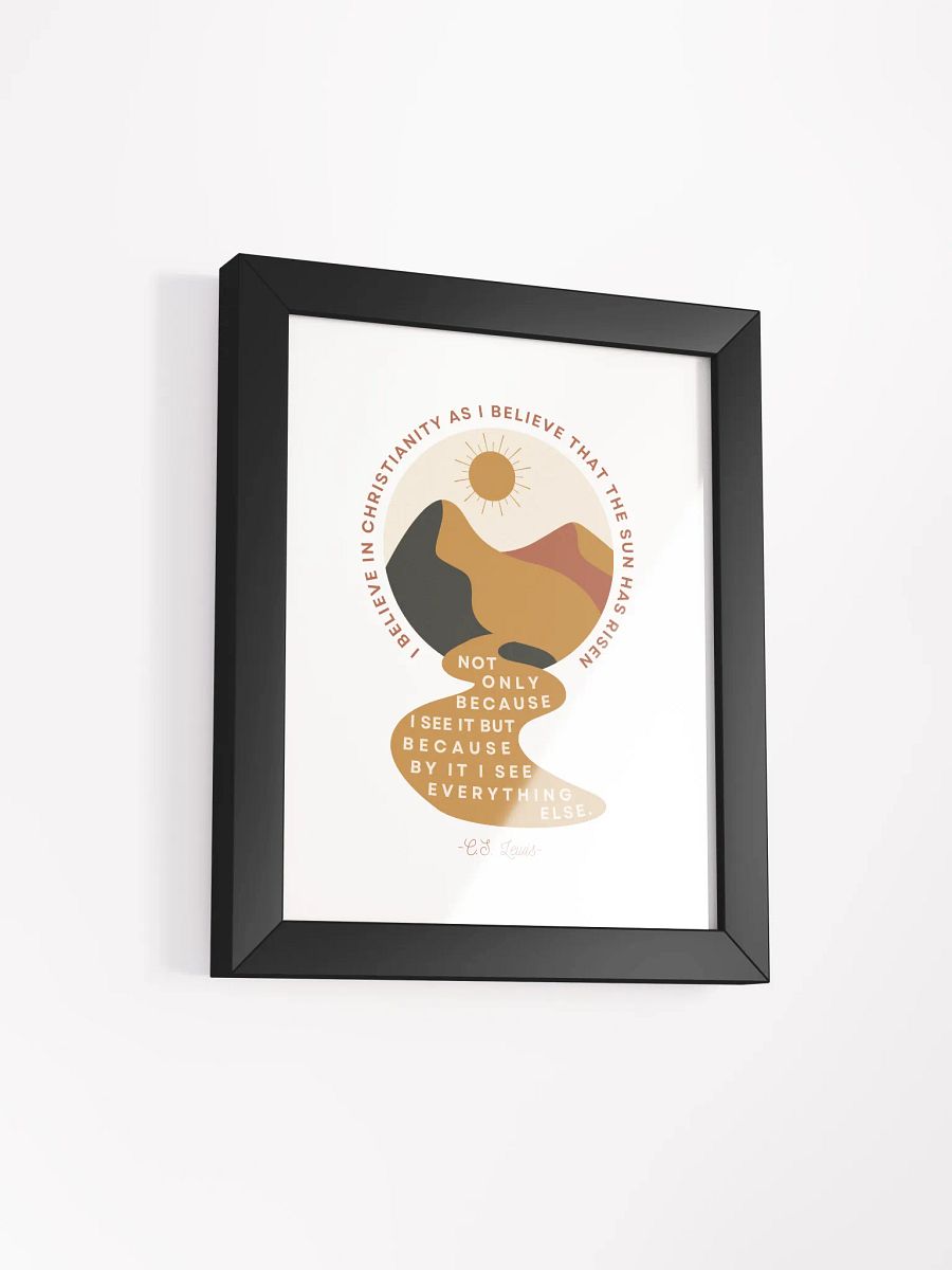 I Believe in Christianity C.S. Lewis Quote Art product image (3)