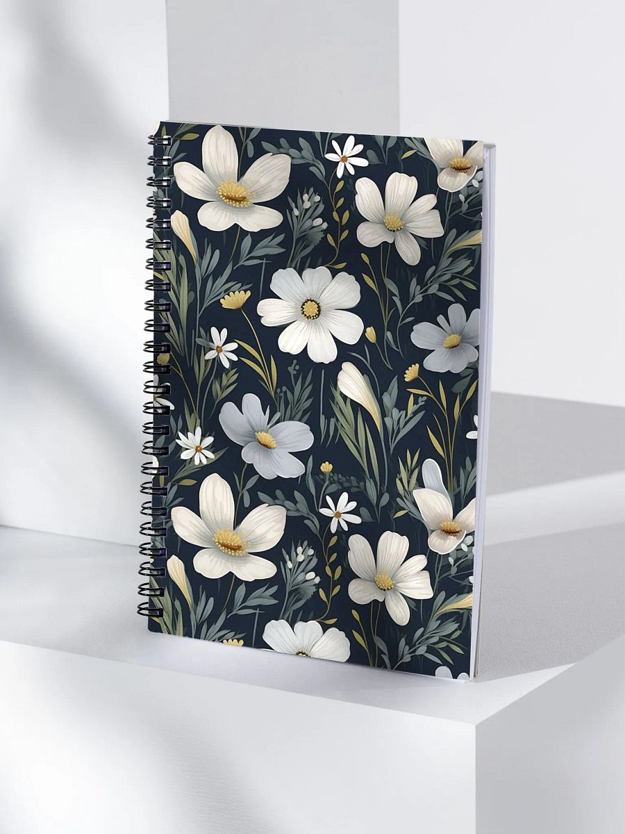 Floral Whimsy Spiral Dotted Notebook product image (4)