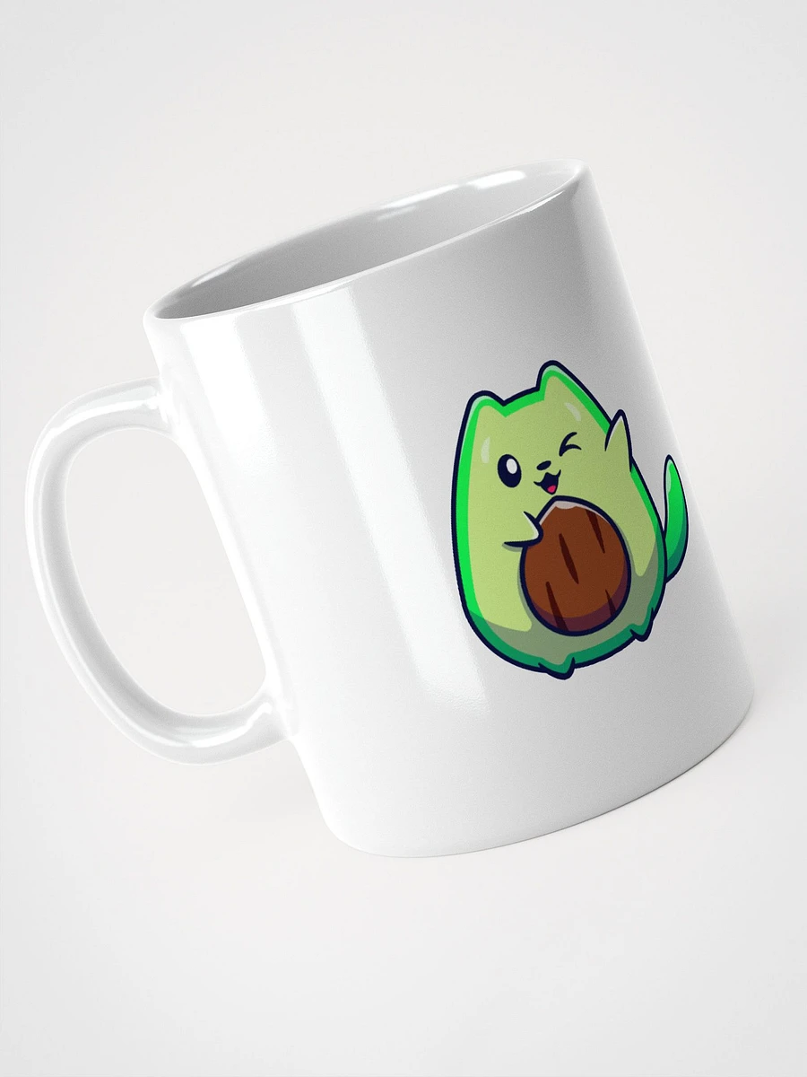 Winking Kawaii Avocado Cat Mug product image (1)