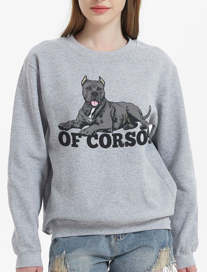Of Corso! Sweatshirt of a Cane Corso (Gray) | Funny Shirt for Cane Corso Paw-rents product image (23)