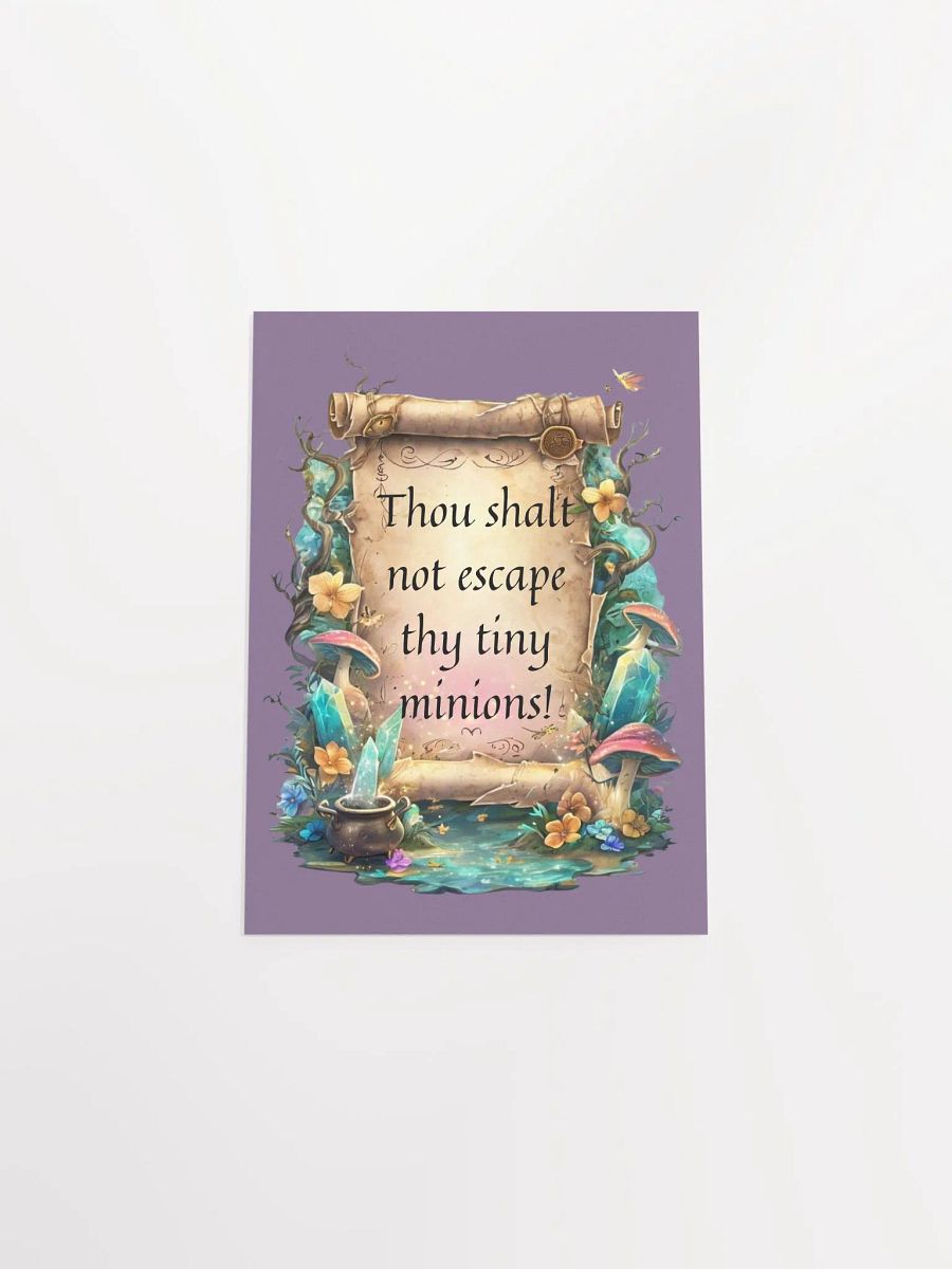 Funny Mom Wall Art – “Thou Shalt Not Escape Thy Tiny Minions!” product image (46)