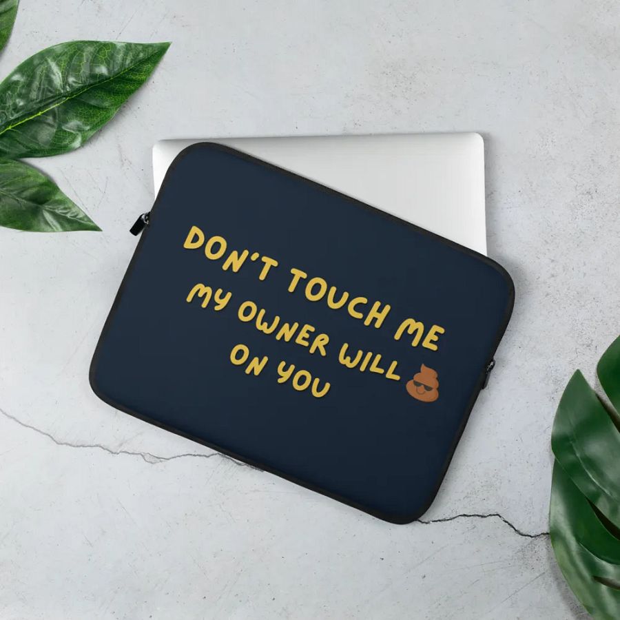 Don't Touch Laptop Sleeve product image (2)