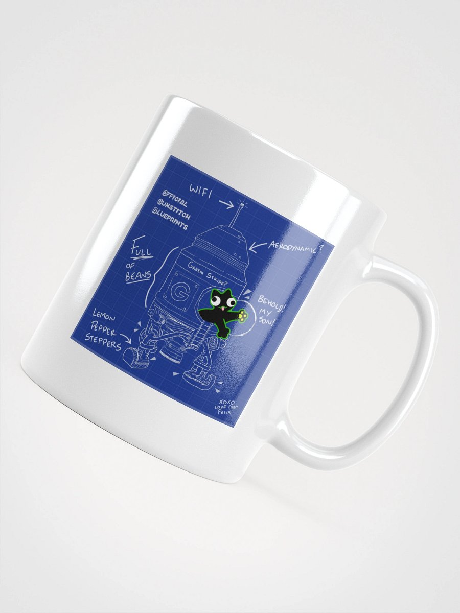 White Mug - DerpCat II Rocket Blueprint product image (10)