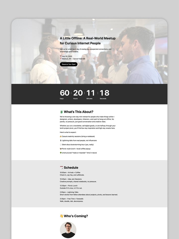 EZEvent - Event Carrd Template product image (1)