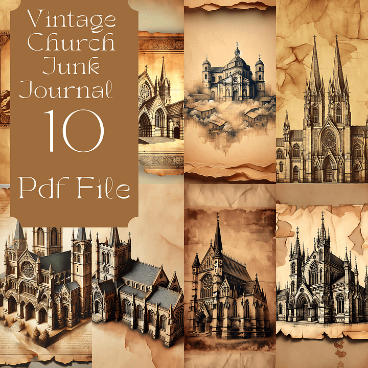 Vintage Church Junk Journal Paper product image (1)