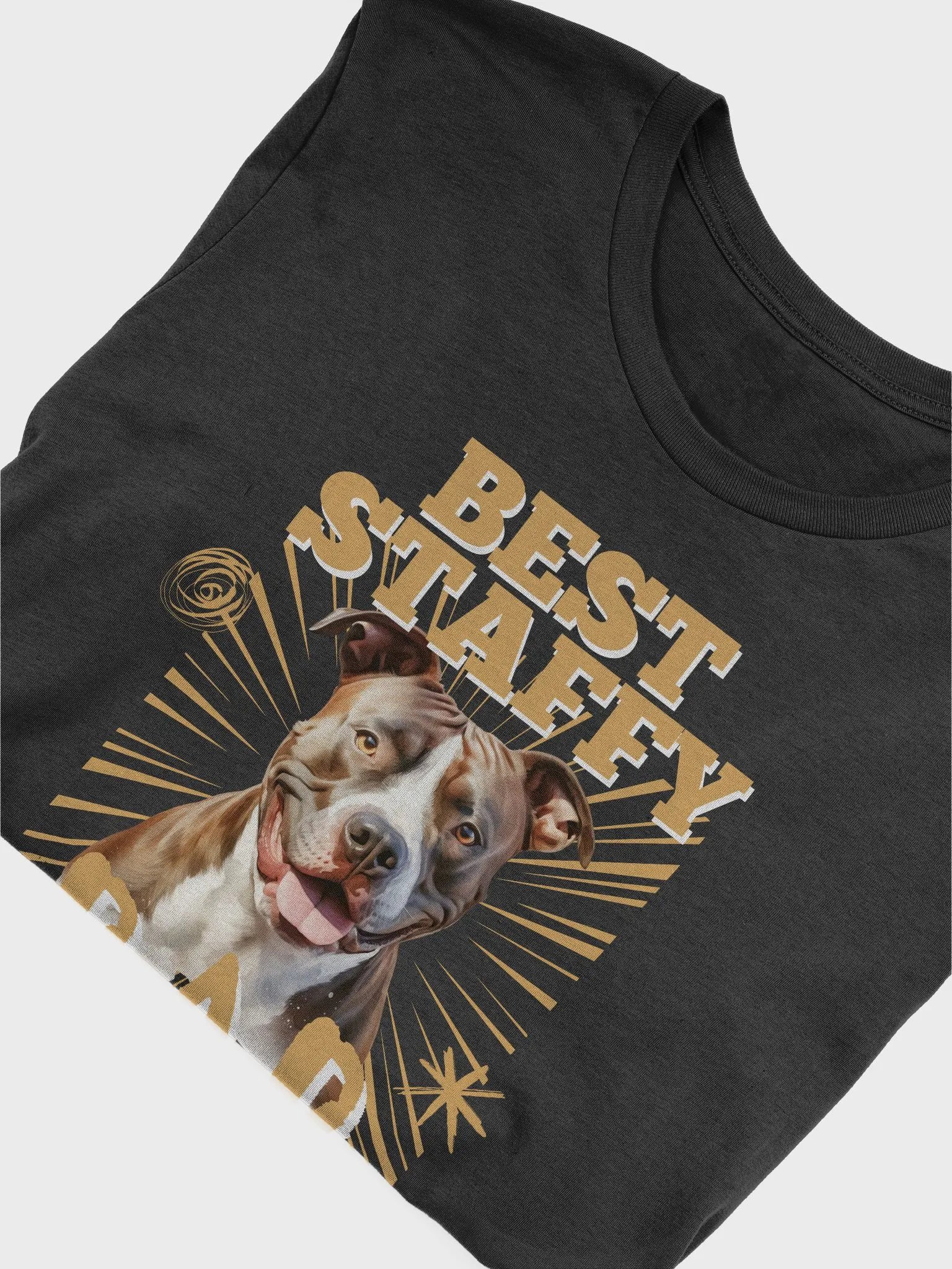 Yellow Best Staffy Dad Ever Regular Fit T-shirt product image (7)