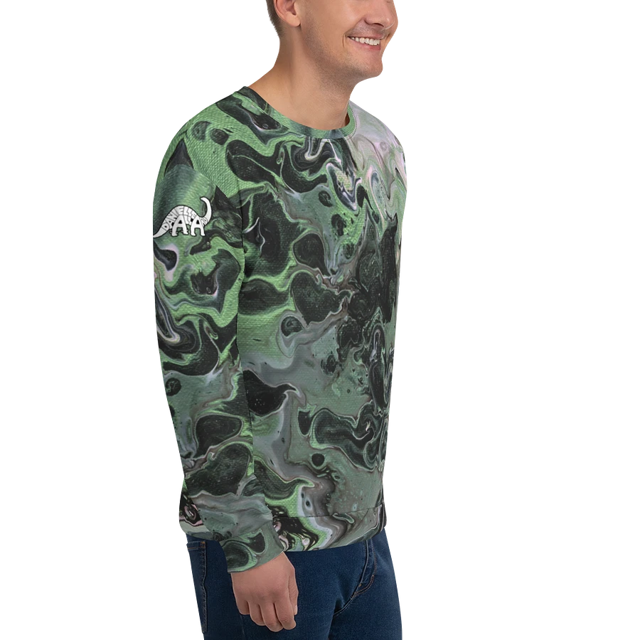 Metallic Green Fluid Acrylic Sweatshirt product image (4)