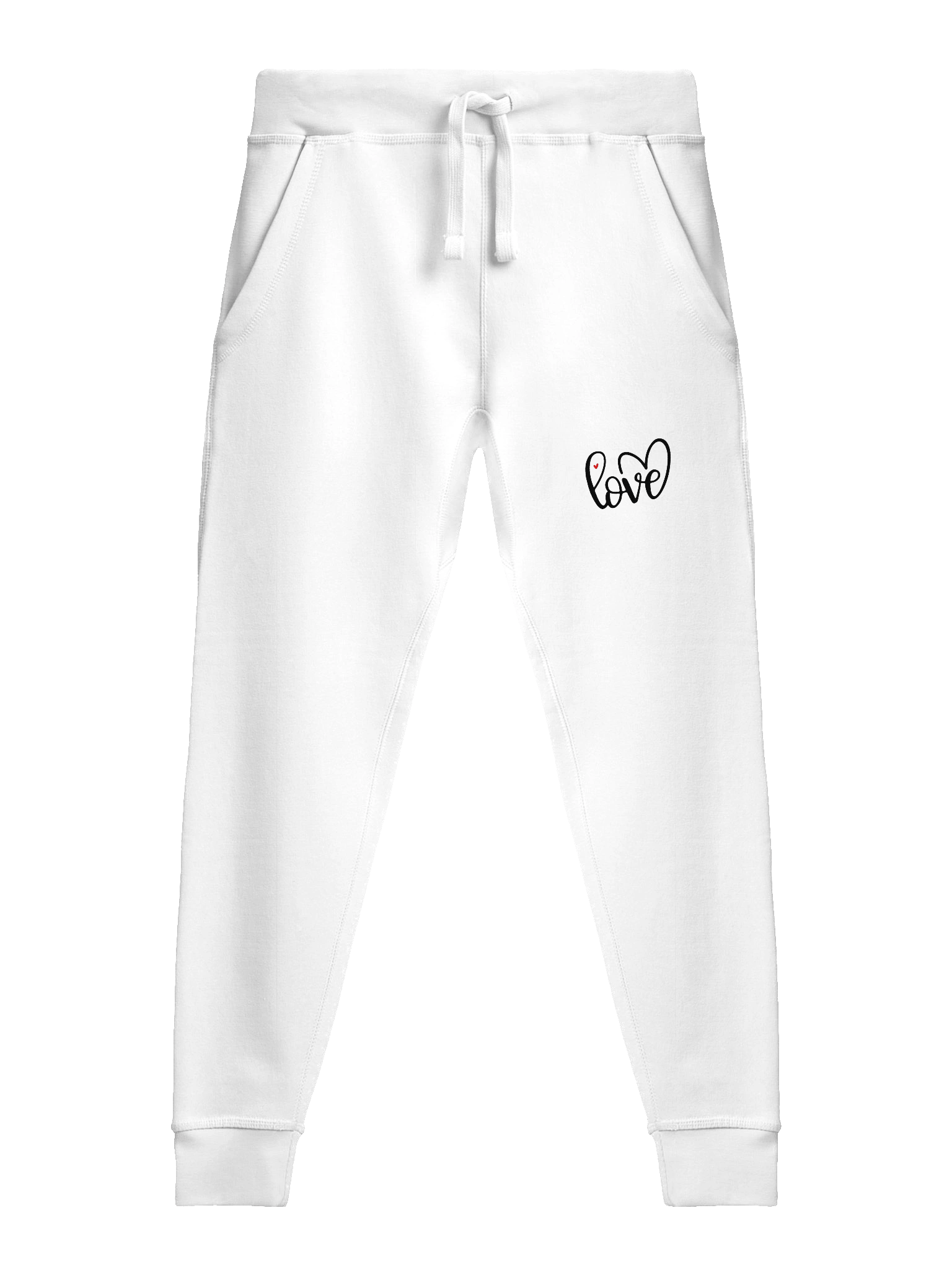 Minimal Love Text Embroidery Lane Seven Fleece Joggers product image (5)