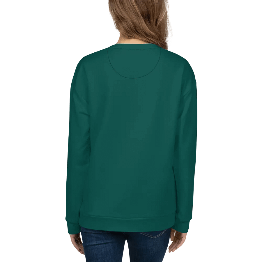 Plain Dark Green True Summer Unisex Recycled Polyester Heavyweight Premium Sweatshirt by Treasure Pie product image (8)