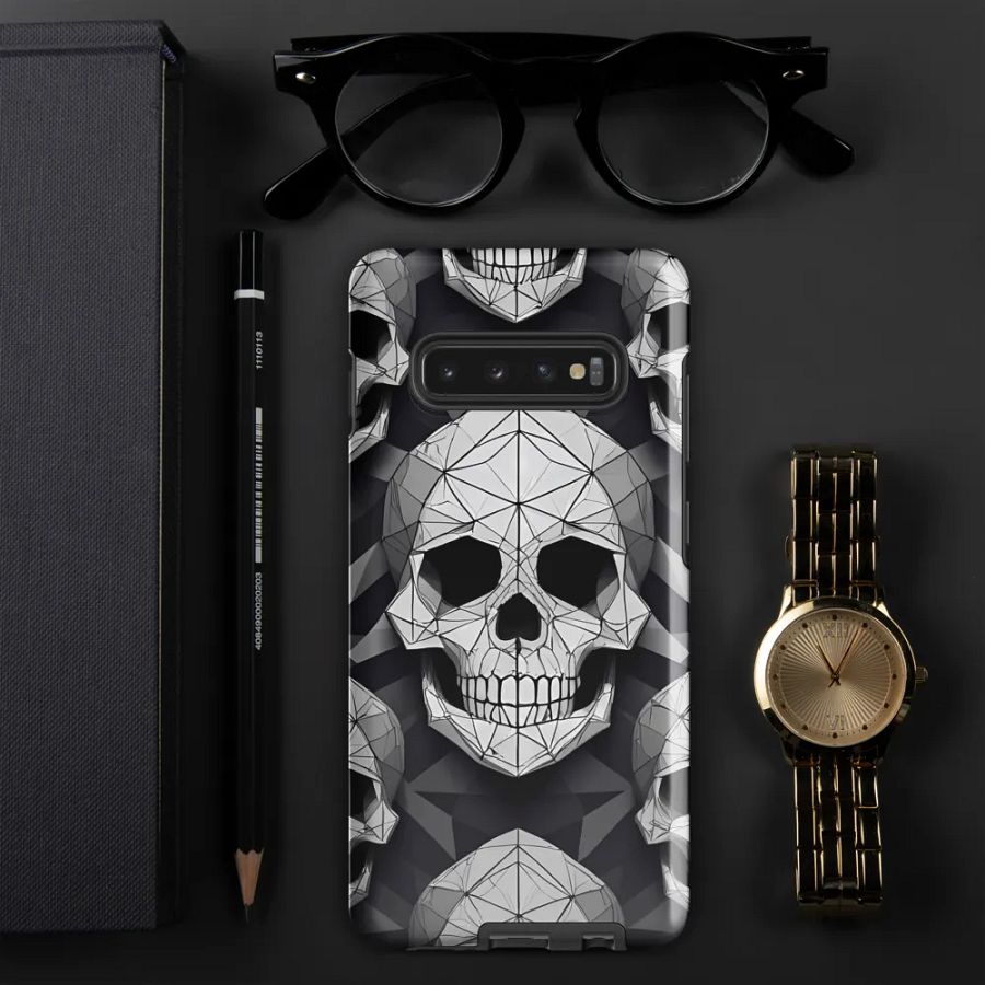 Edgy Geometry: Geometric Skull Samsung Galaxy Case product image (51)
