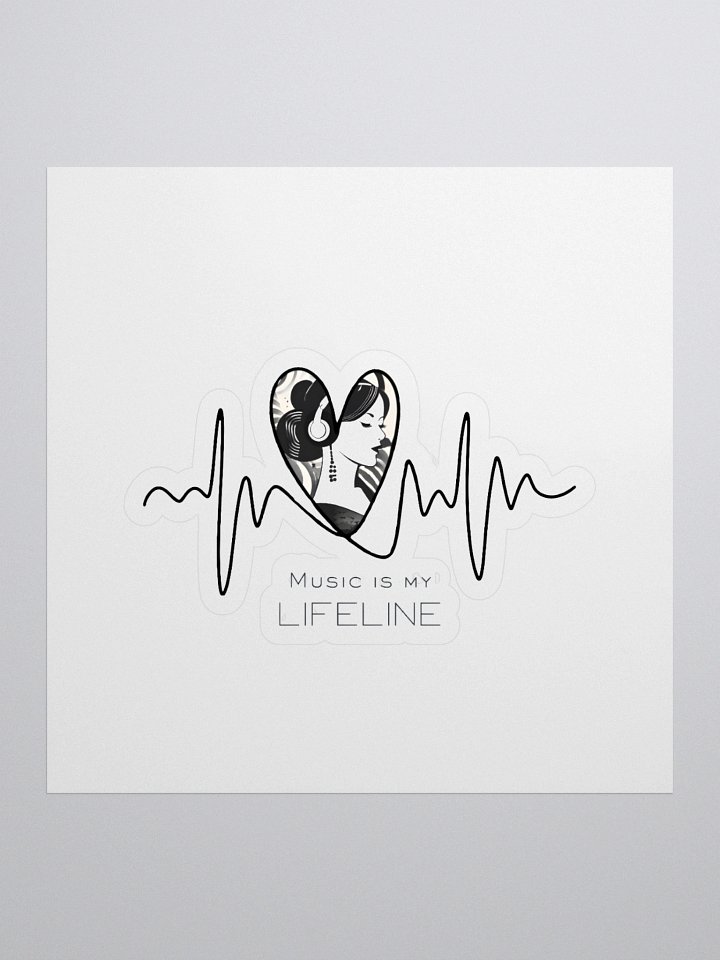 Music is My Lifeline Sticker product image (1)