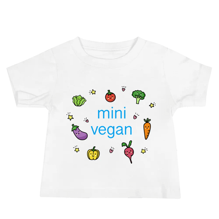 “Mini Vegan” White T-Shirt for Kids product image (1)