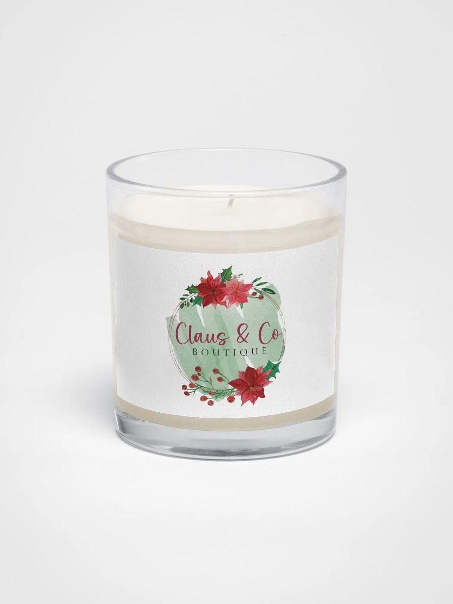 Festive Poinsettia Soy Wax Candle - Claus & Co Merch product image (1)