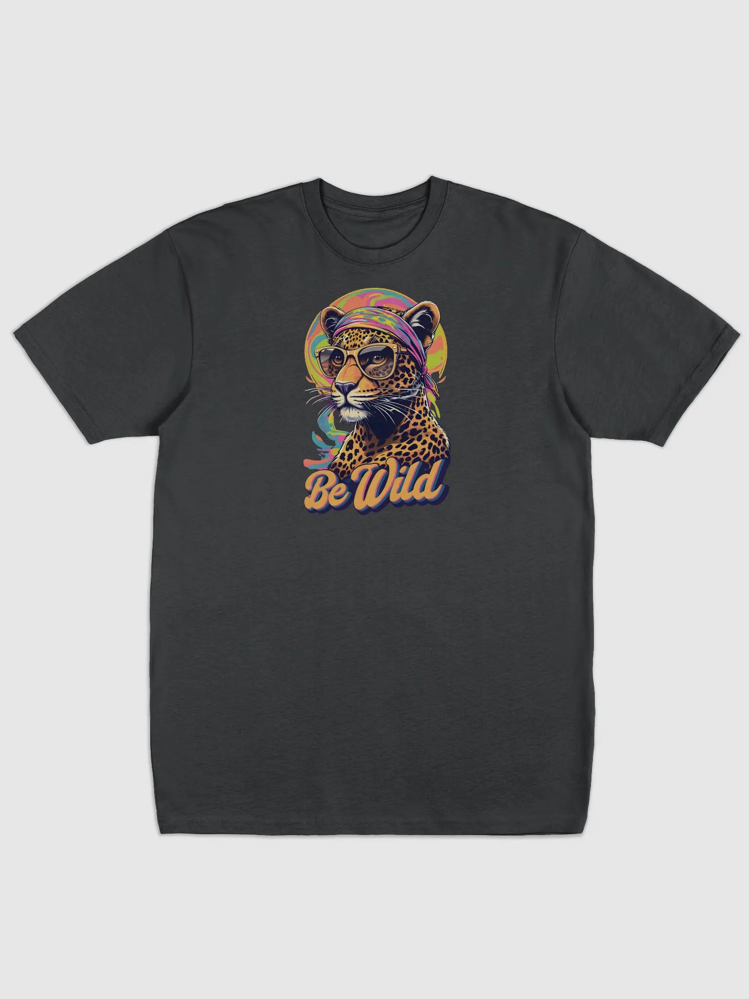 Groovy Be Wild Psychedelic Leopard Heavyweight Tee product image (1)