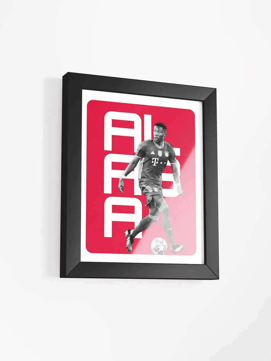 David Alaba BW Bayern Munich Name Art Framed Print product image (1)