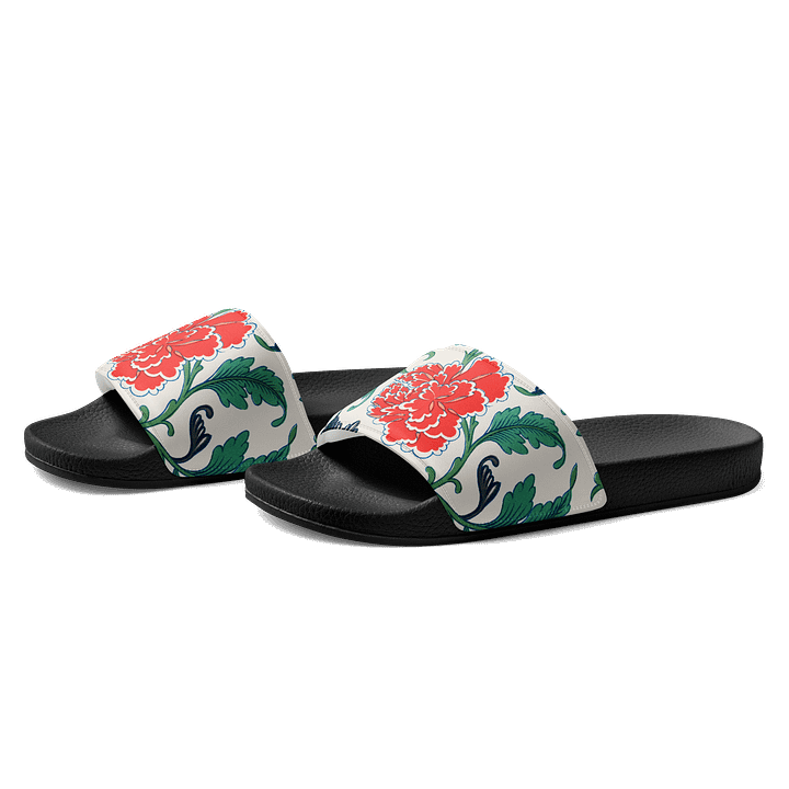 Red floral pattern. Women's Slides product image (1)