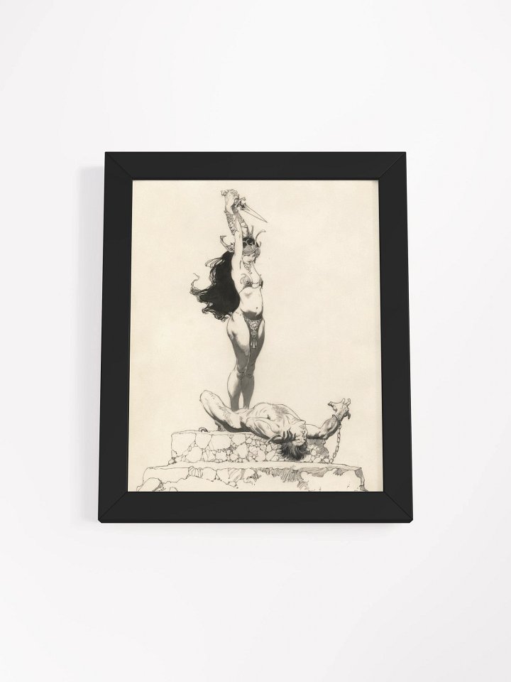 Framed Print - 'Girl with Dagger' by Frank Frazetta product image (1)