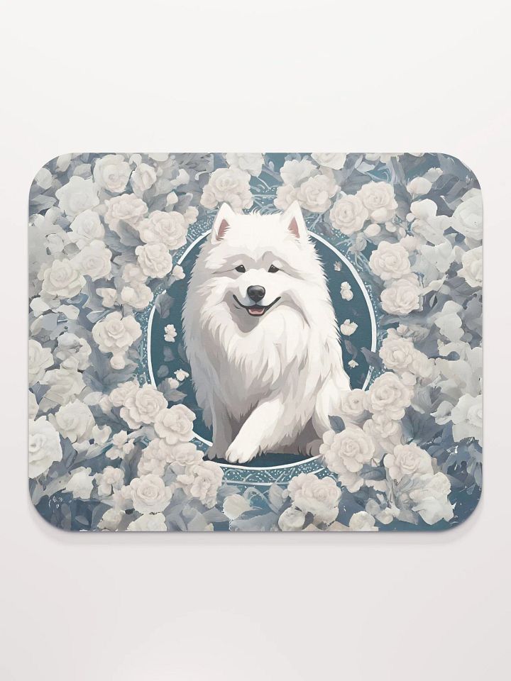 Floral Samoyed Mouse Pad product image (1)