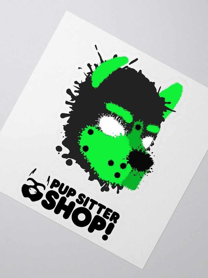 Pup Splatter Sticker - Green product image (2)
