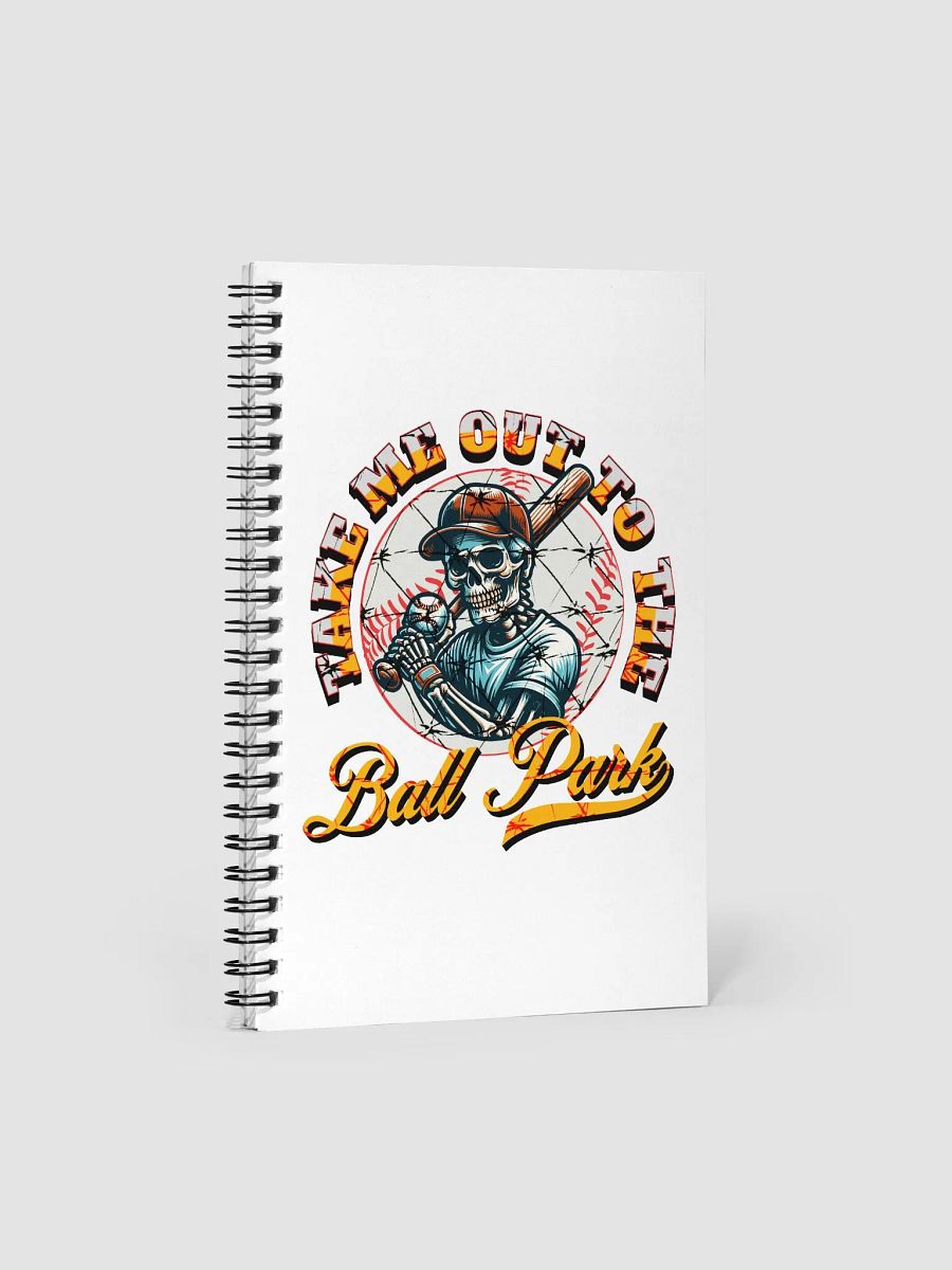 Take Me Out To The Ball Park Baseball Skeleton Spiral Notebook product image (2)