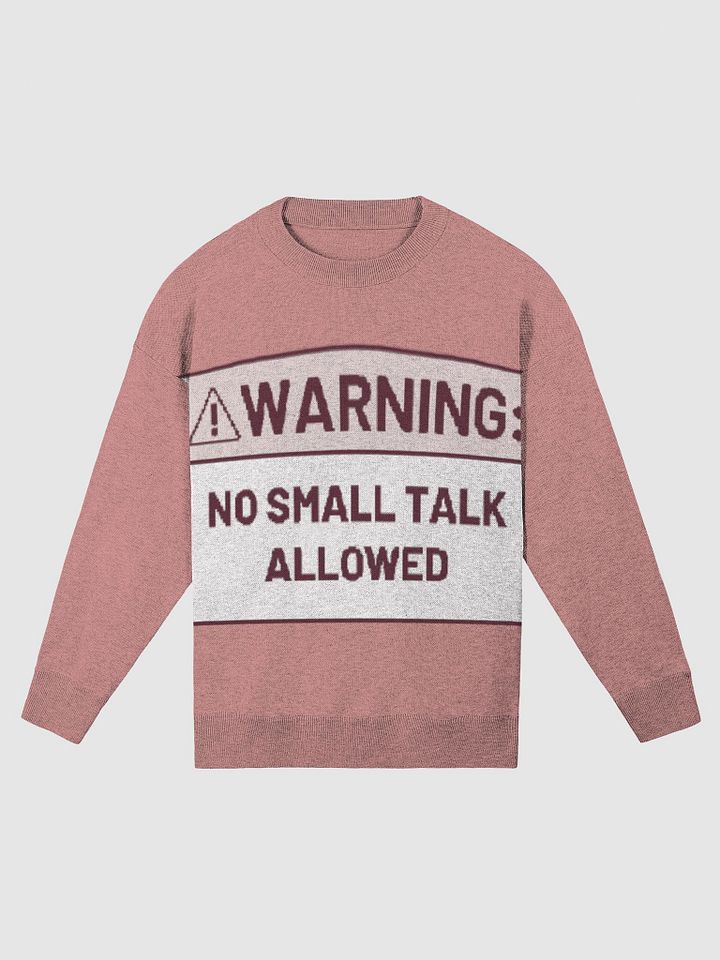 NO SMALL TALK ALLOWED (lg. design, tri-tone pink) knitwear relaxed crewneck product image (2)