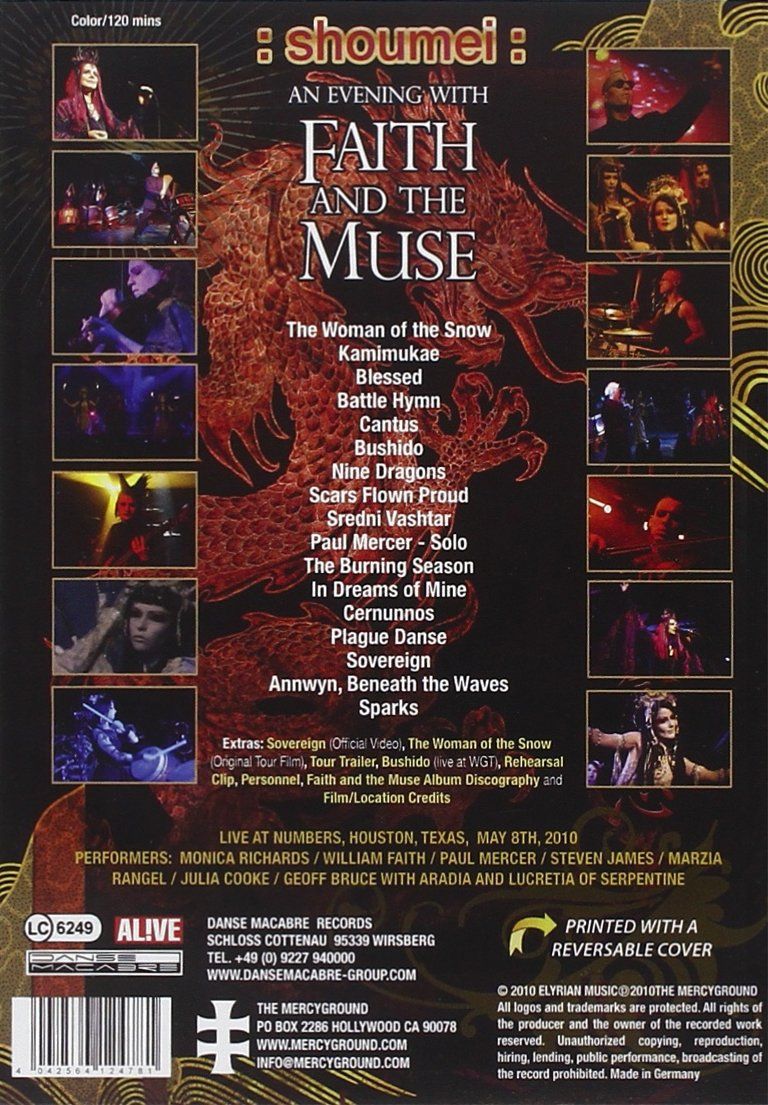 :shoumei: An Evening With Faith And The Muse live DVD product image (2)
