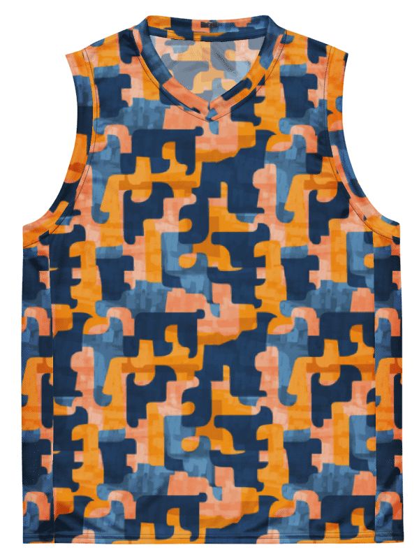 Flowing Shapes | Recycled Unisex Basketball Jersey product image (4)