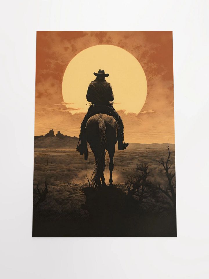 Cowboy into the Sunset Poster product image (1)