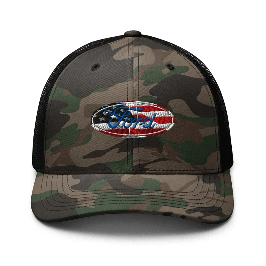 Freedom Script Camo Trucker Hat product image (1)