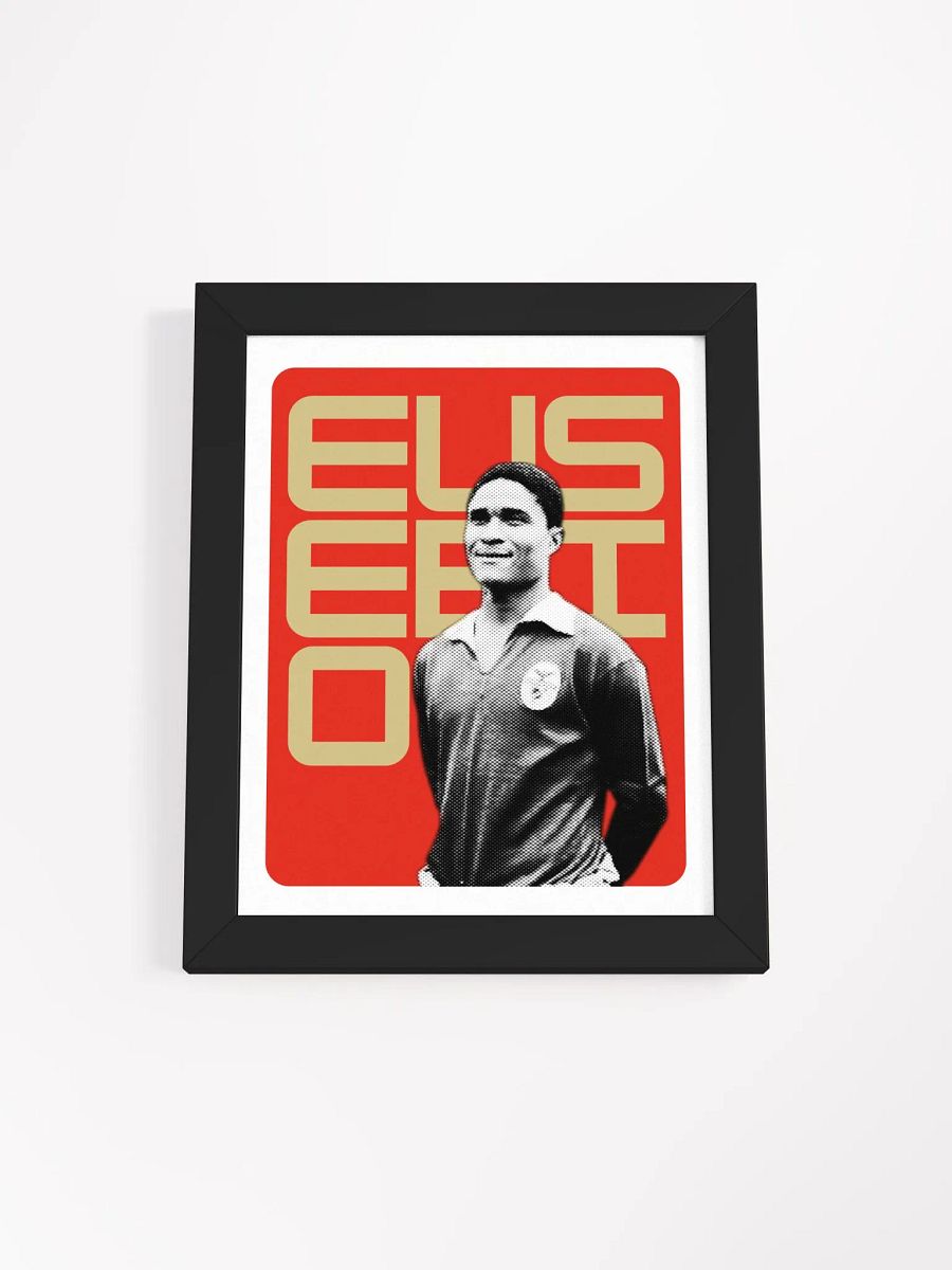 Eusébio BW Portugal Name Art Framed Print product image (4)