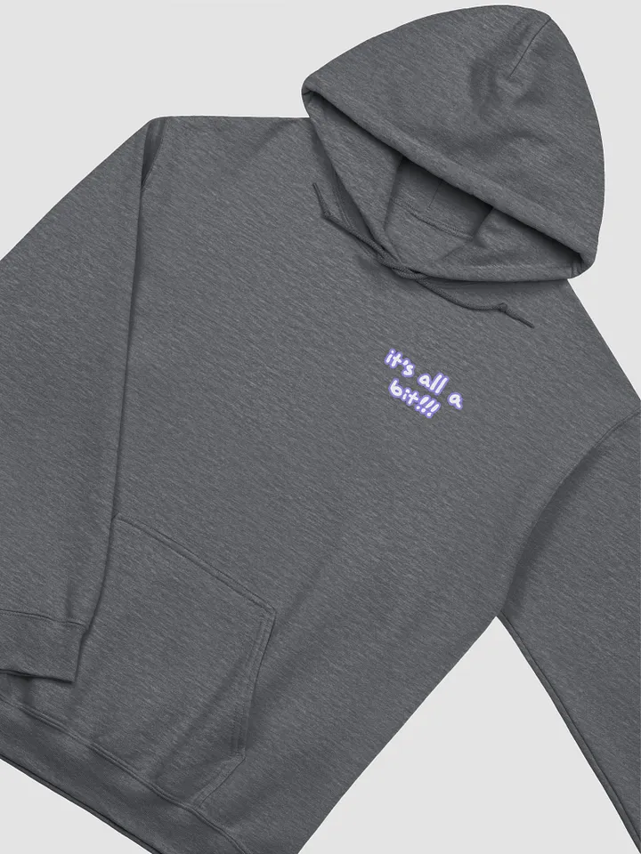 “It’s all a bit!!!” (sm. lined design, #9081ED) classic hoodie product image (25)