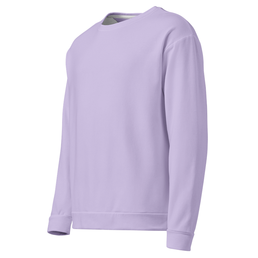 Soft Lilac Purple Solid Color Eco Friendly Unisex Sweatshirt product image (3)