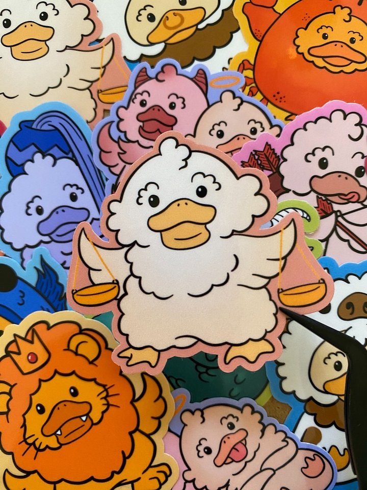 Libra Duck Sticker product image (1)