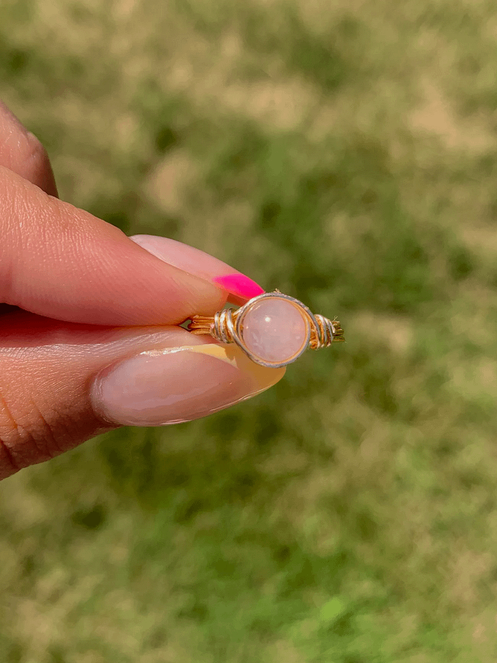 Wire Wrapped Rose Quartz Ring *Pre-Order* product image (2)