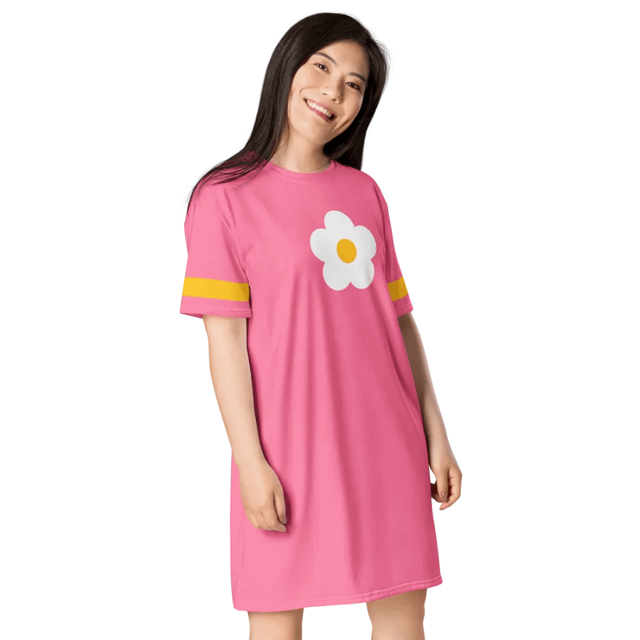 Flower-Print Shirt Dress Pink product image (4)