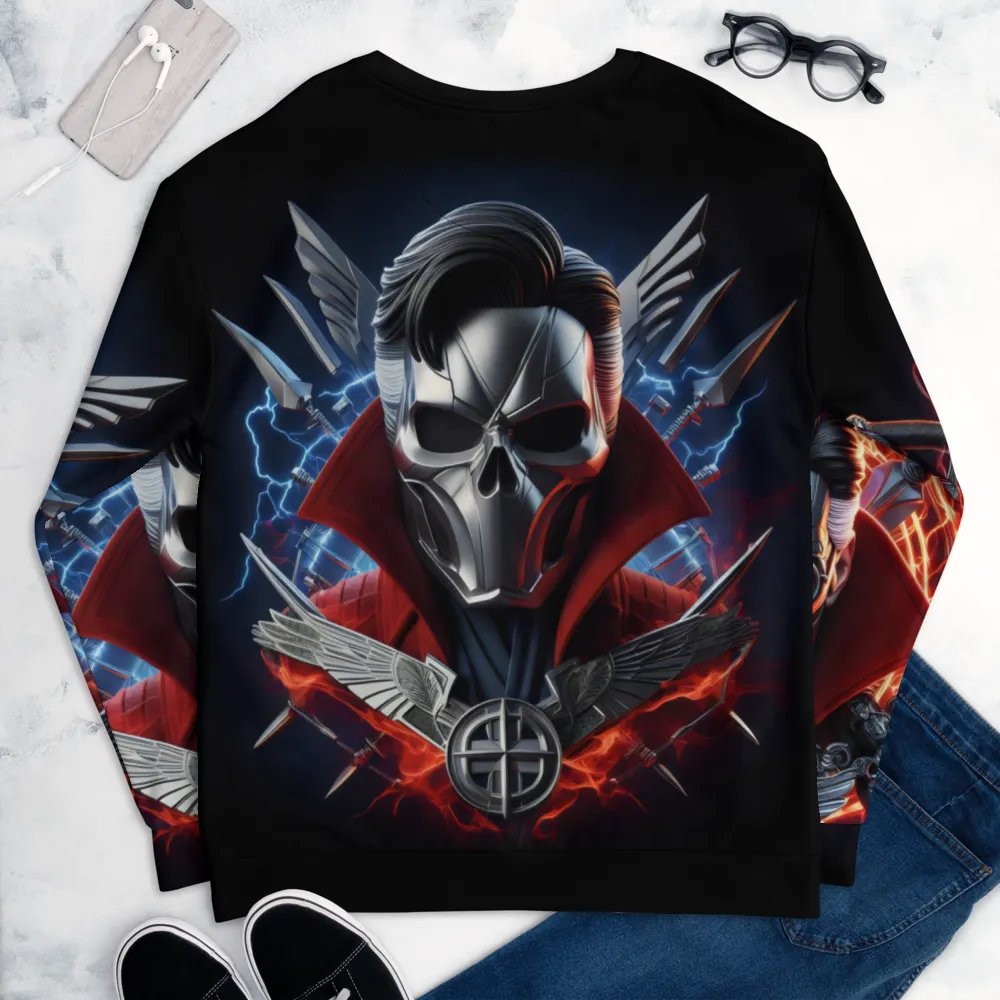 Silver Robot-Skull Face - Unisex Sweatshirt #1 product image (8)