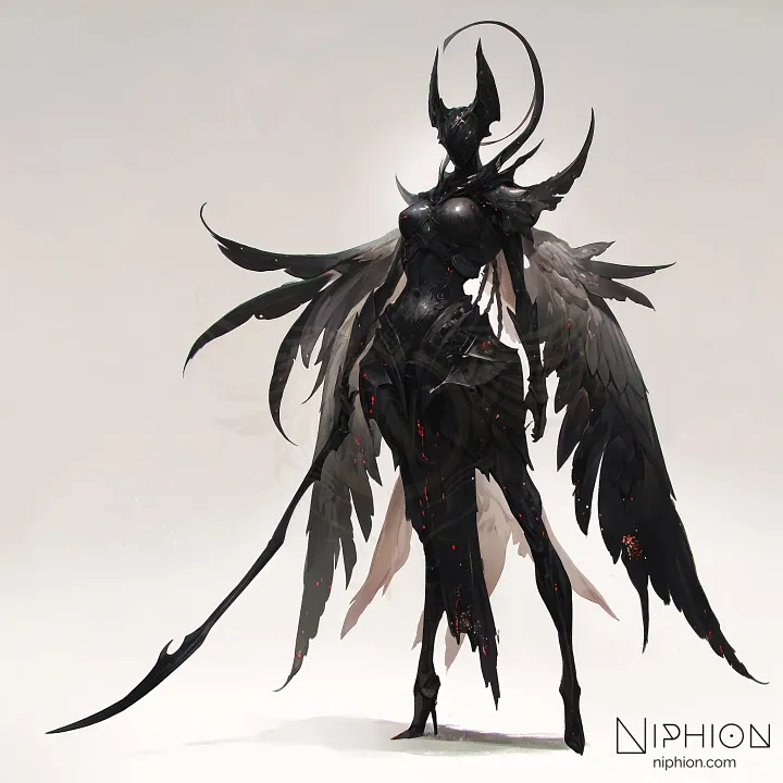 High-Resolution Digital Art – Abyssal Seraph, Character Design #11 product image (1)