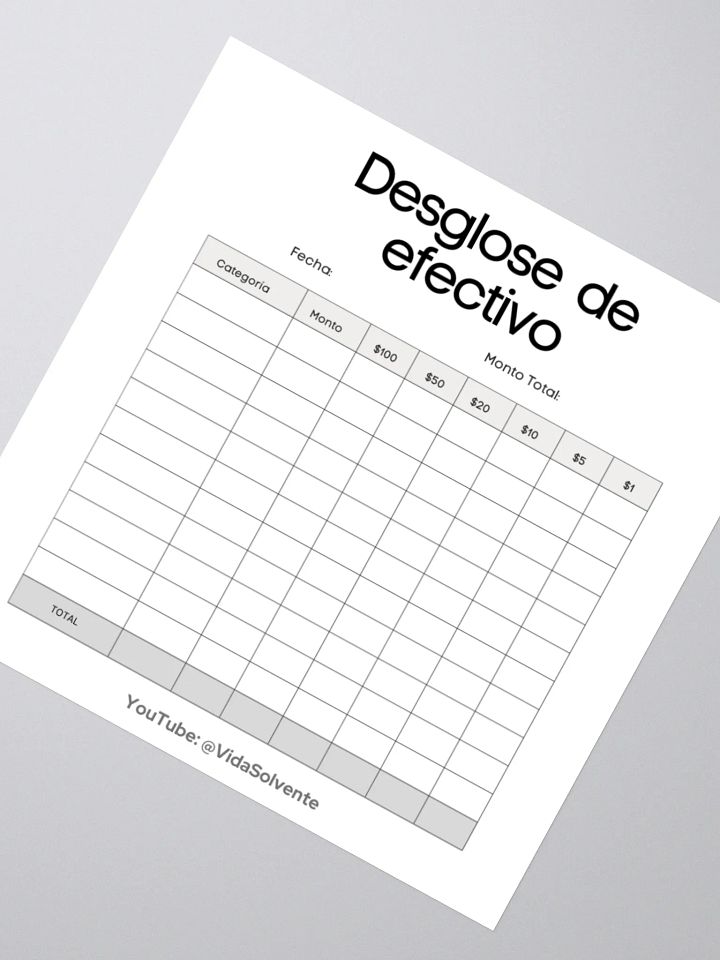 Pegatina troquelada con desglose de efectivo product image (2)