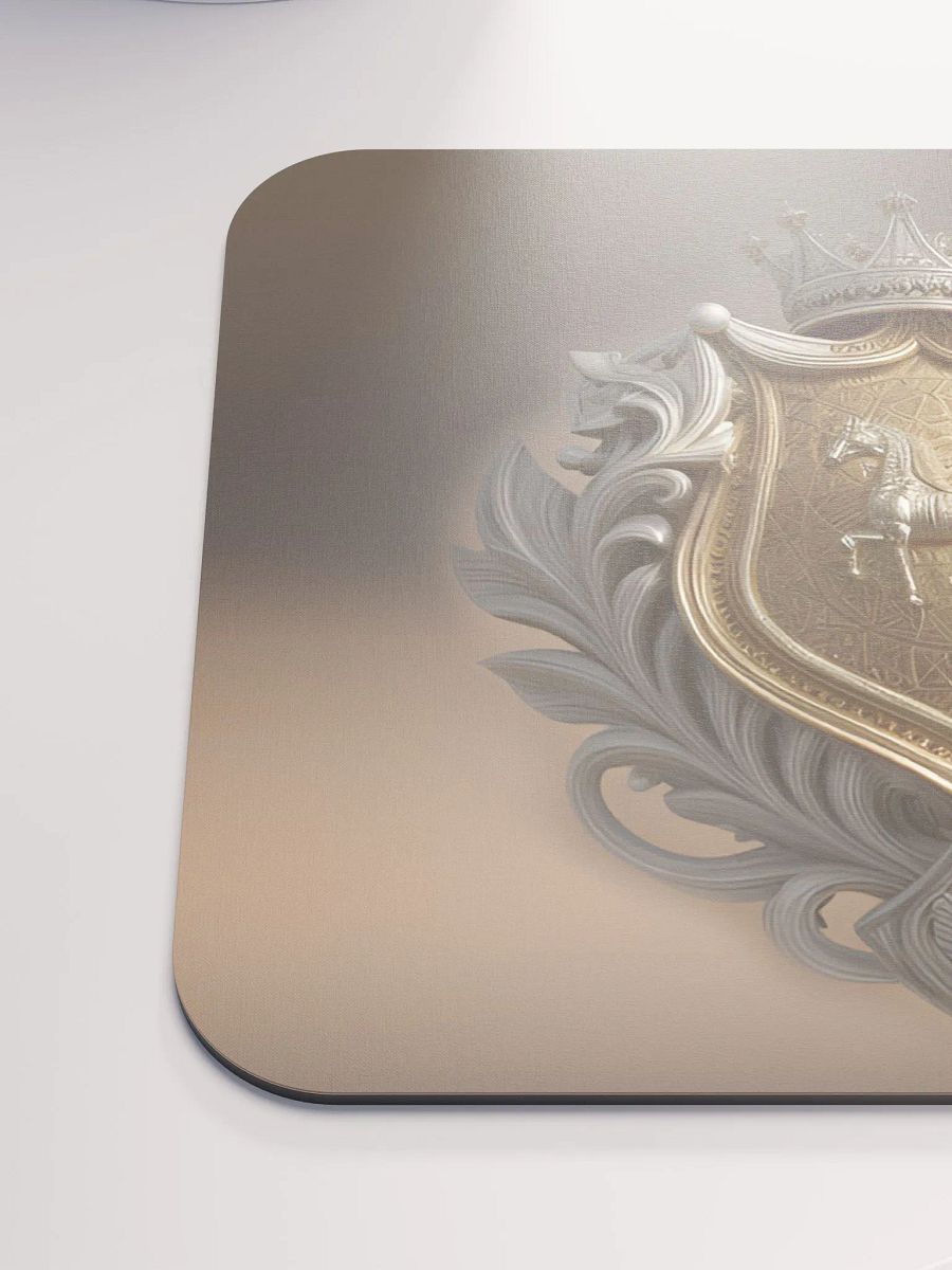 White & Gold Horse Classic Mouse Pad product image (6)