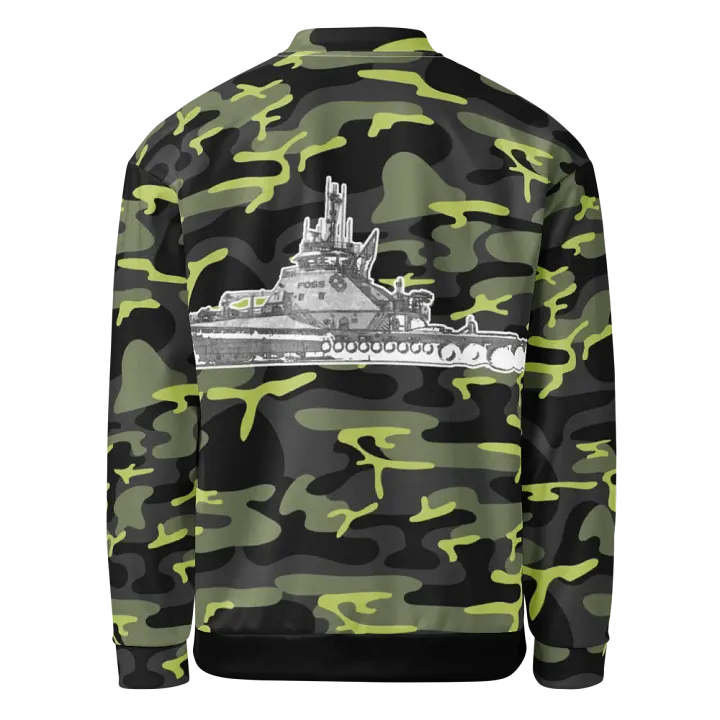 Copy of Twin Anchor Titan tug Green Camouflage Bomber Jacket product image (1)