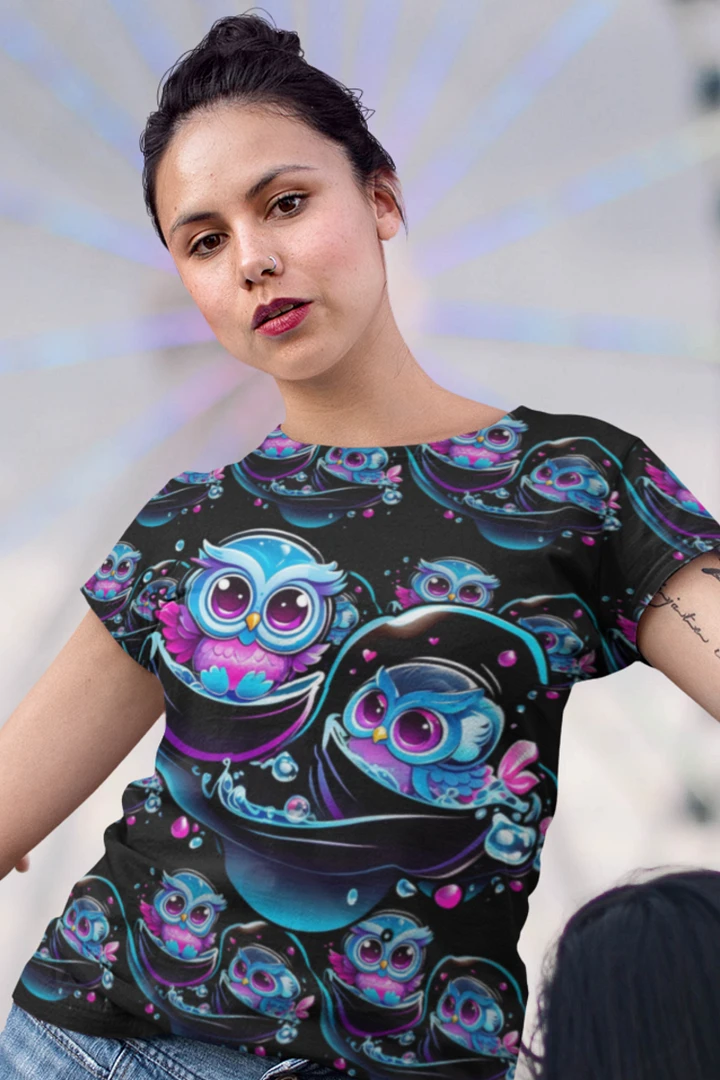 Kawaii Owls All Over Print T-shirt product image (1)
