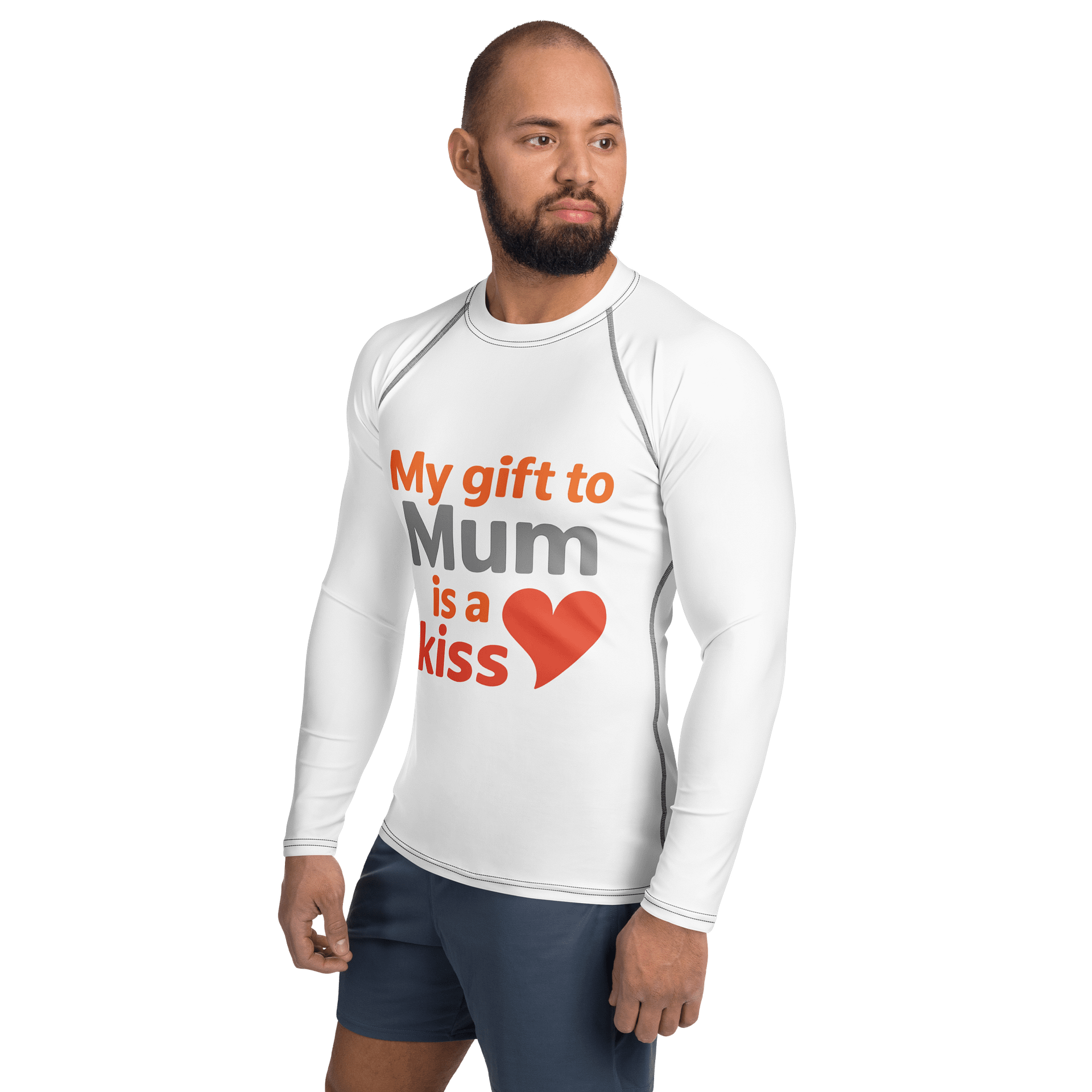 Heartfelt Men's Rash Guard: My Gift to Mum product image (3)