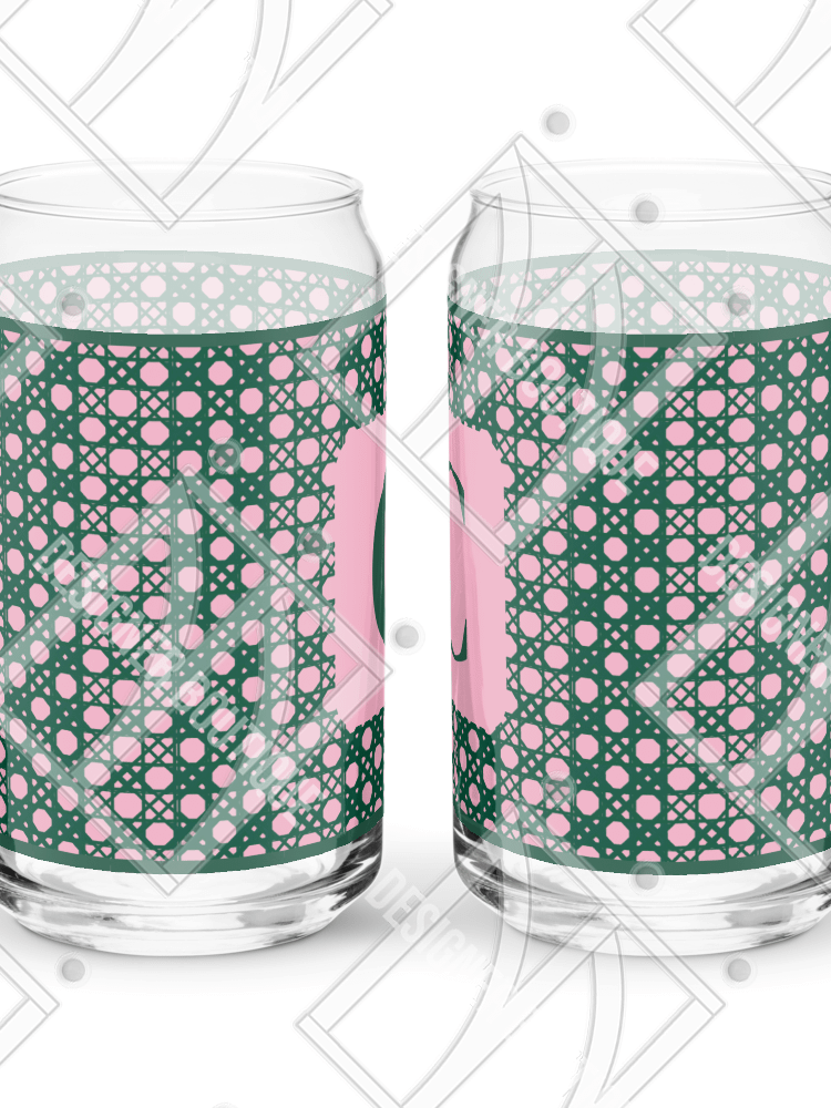 Verdant Garden Monogram C Can-Shaped Glass product image (7)