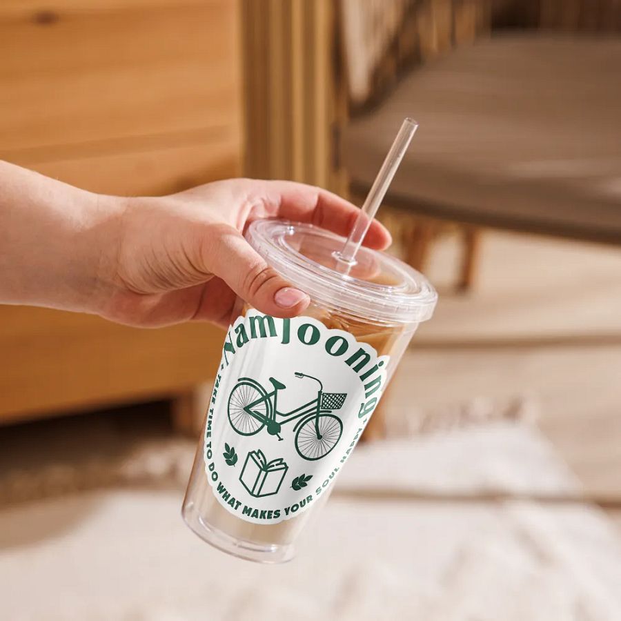 Namjooning Sticker Double Wall Clear Plastic Tumbler product image (9)